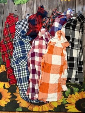 Plaid Button-Up Shirt Bundle